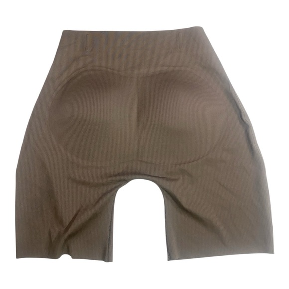 Seamless High Waist Butt Lifting Shapewear Shorts Brown L - Picture 1 of 5